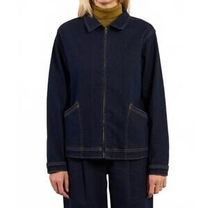 NEW MOLLY BRACKEN barnyard denim jacket in dark wash